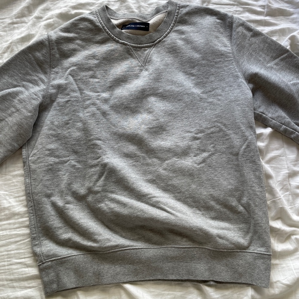 Everlane French Terry Crew Heather Grey